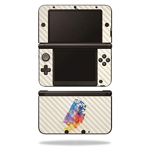 Premium Carbon Fiber Skin for Nintendo 3DS XL (2012-2014 Model) - Sunny Lion Design | Protective & Durable Textured Cover | Easy to Apply & Remove | Made in USA | Perfect for Gaming Protection & Customization