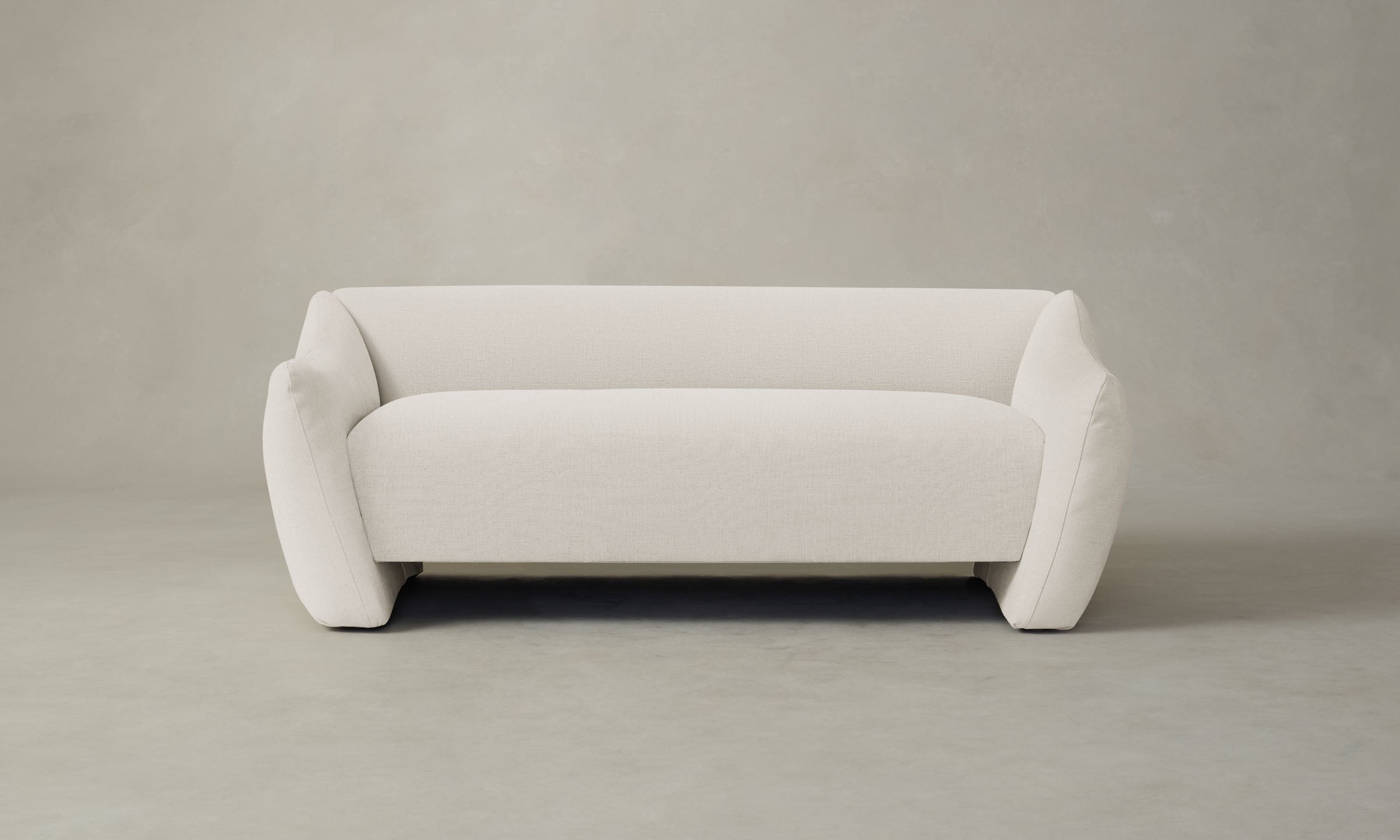 The Bond Settee - Premium Italian Brushed Wool Sofa in Vanilla | Luxurious Living Room Furniture for Modern Homes & Offices