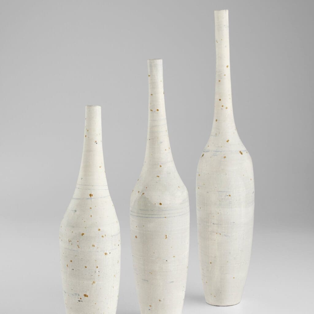 Cyan Design 11410 Gannet Vase - Large Off White Ceramic Vase for Home Decor, Wedding Centerpiece & Living Room Table Decor