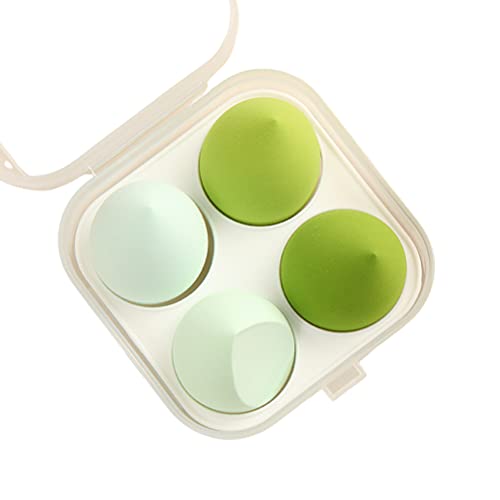 Bticx 4Pcs Makeup Sponges Blender Set with Travel Case - Premium Beauty Blender for Liquid, Cream & Powder Foundation - Flawless Cosmetic Egg Sponge for Professional & Everyday Makeup Application