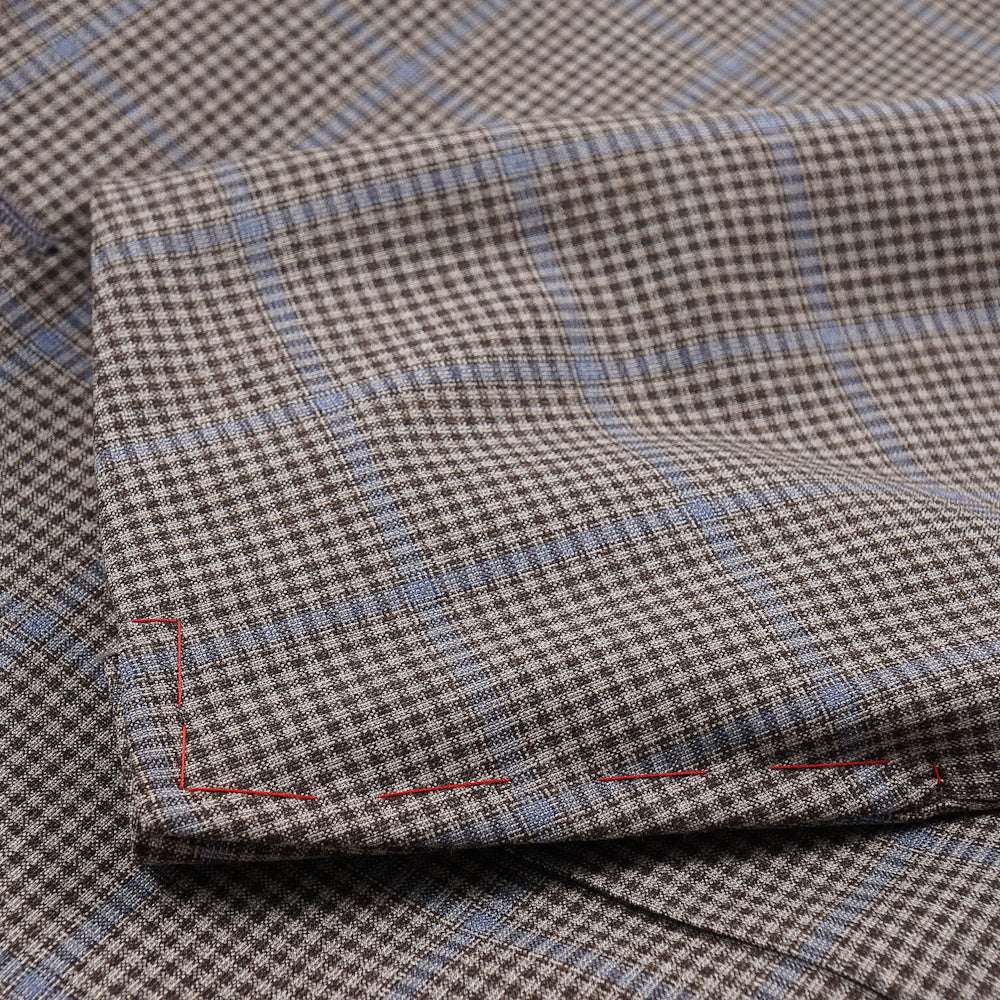 Isaia Men's Layered Check Wool Sport Coat - Premium Tailored Blazer for Business, Office & Formal Events