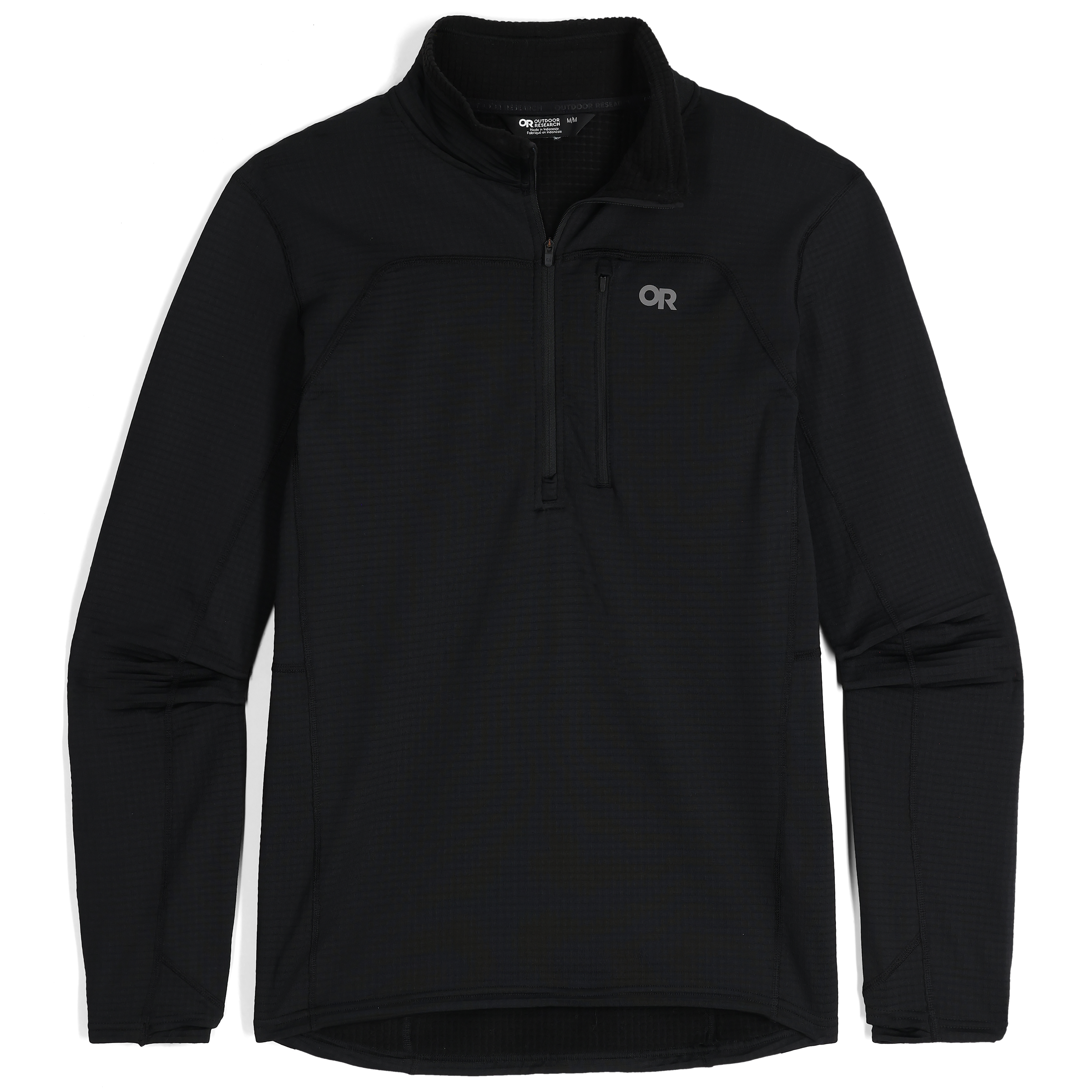 Men's Vigor Grid Fleece Half Zip Pullover - Lightweight Thermal Performance Shirt for Running, Hiking & Outdoor Activities