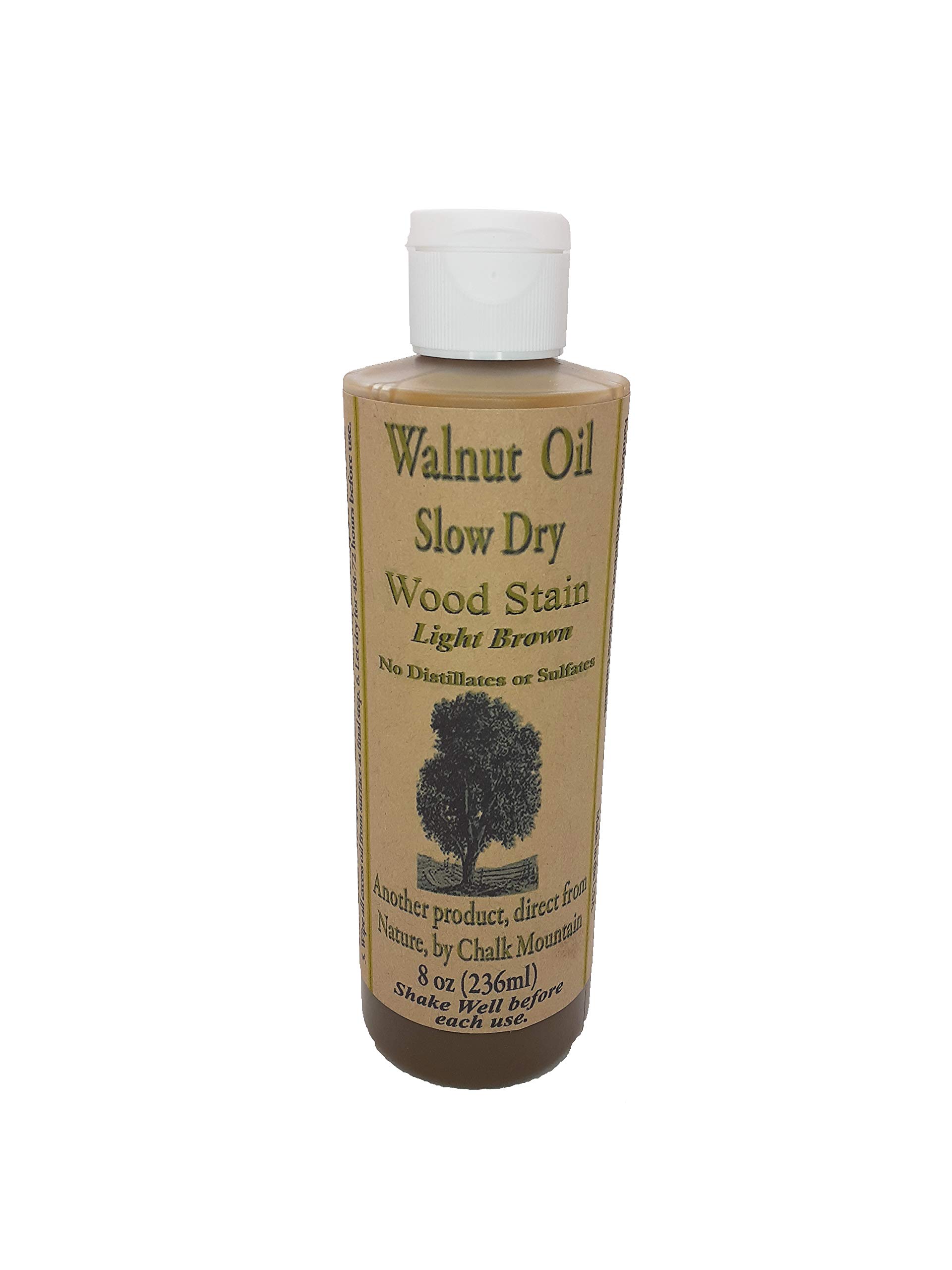 Chalk Mountain Brushes 8oz All Natural Walnut Oil Wood Stain - Eco-Friendly Pigmented Finish for Furniture Restoration (3-Pack) | Perfect for DIY Woodworking, Cabinets, Tables & Home Decor Projects