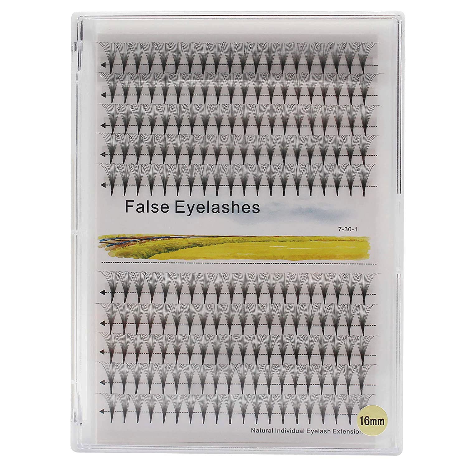 Premium 12D Russian Volume Eyelash Extensions - Large Tray D Curl Premade Volume Fans (10MM) Faux Mink Lashes for Dramatic Eye Look | Perfect for Bridal, Party & Special Occasion Makeup