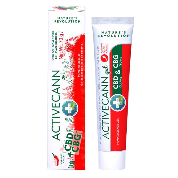 Annabis ACTIVECANN Warming CBD + CBG Massage Gel with Hemp Seed Oil, Capsicum & Cinnamon - 75ml for Muscle Pain Relief & Joint Comfort - Perfect for Post-Workout Recovery & Arthritis Support
