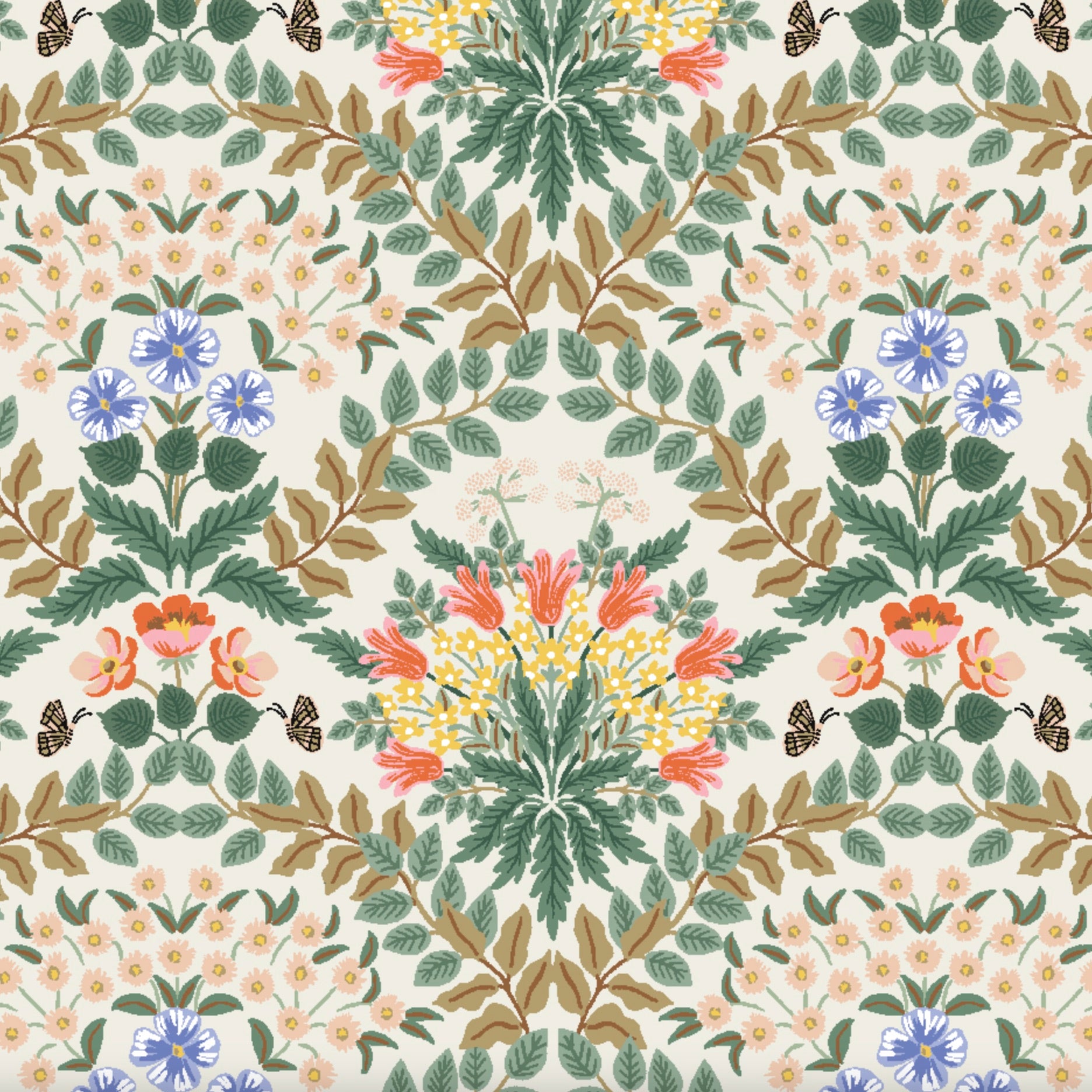 Bramble Cream Fabric by Rifle Paper Co. - CSRP901 CR3 Floral Print Cotton Fabric for Quilting, Sewing & Home Decor Projects