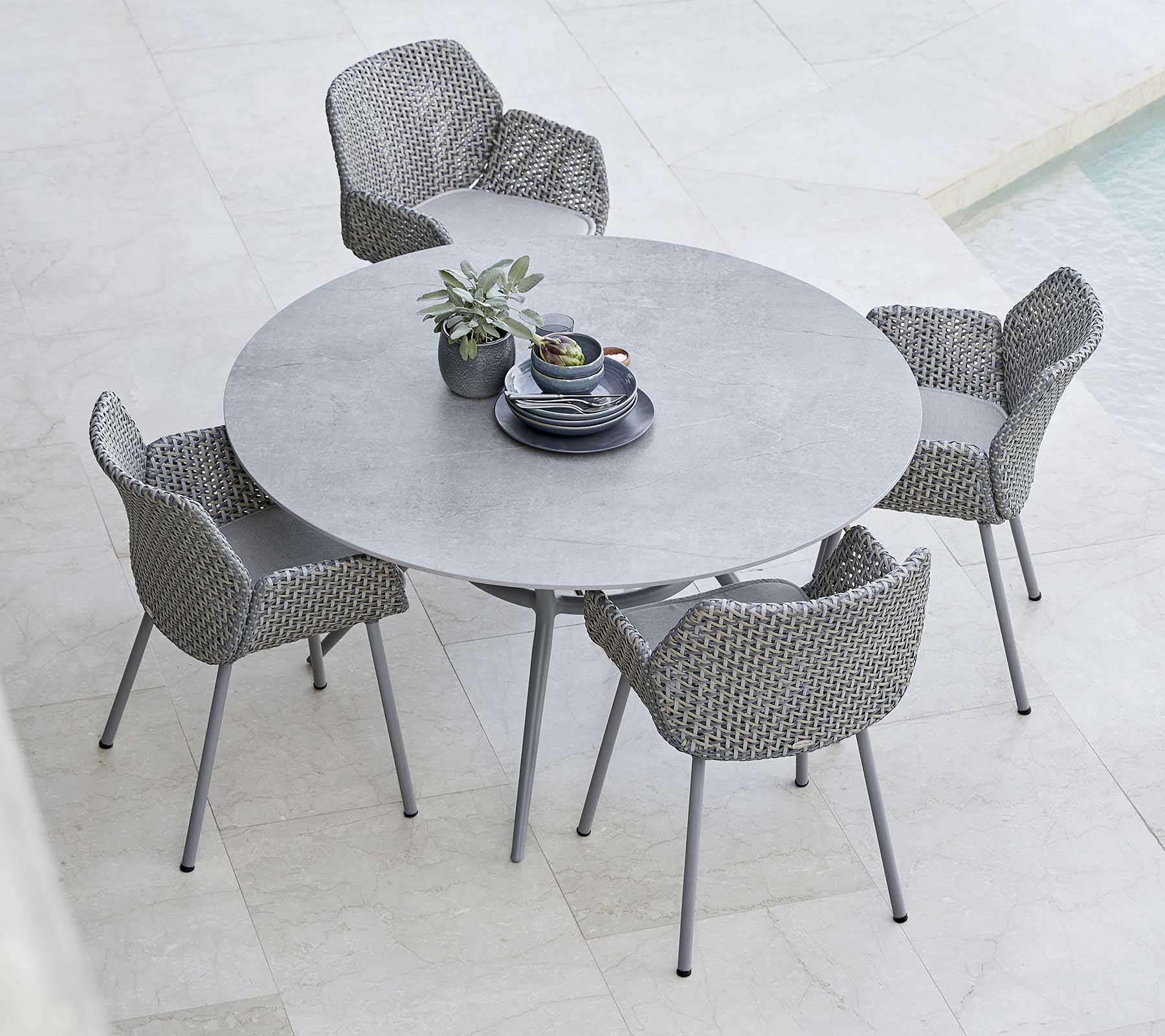 Round Joy Dining Table 56.7 Inches - Perfect for Family Gatherings & Dinner Parties