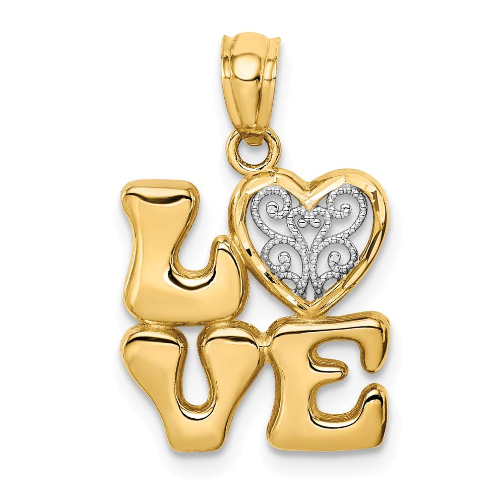 14k Gold Heart Pendant Necklace for Women - Romantic Gift