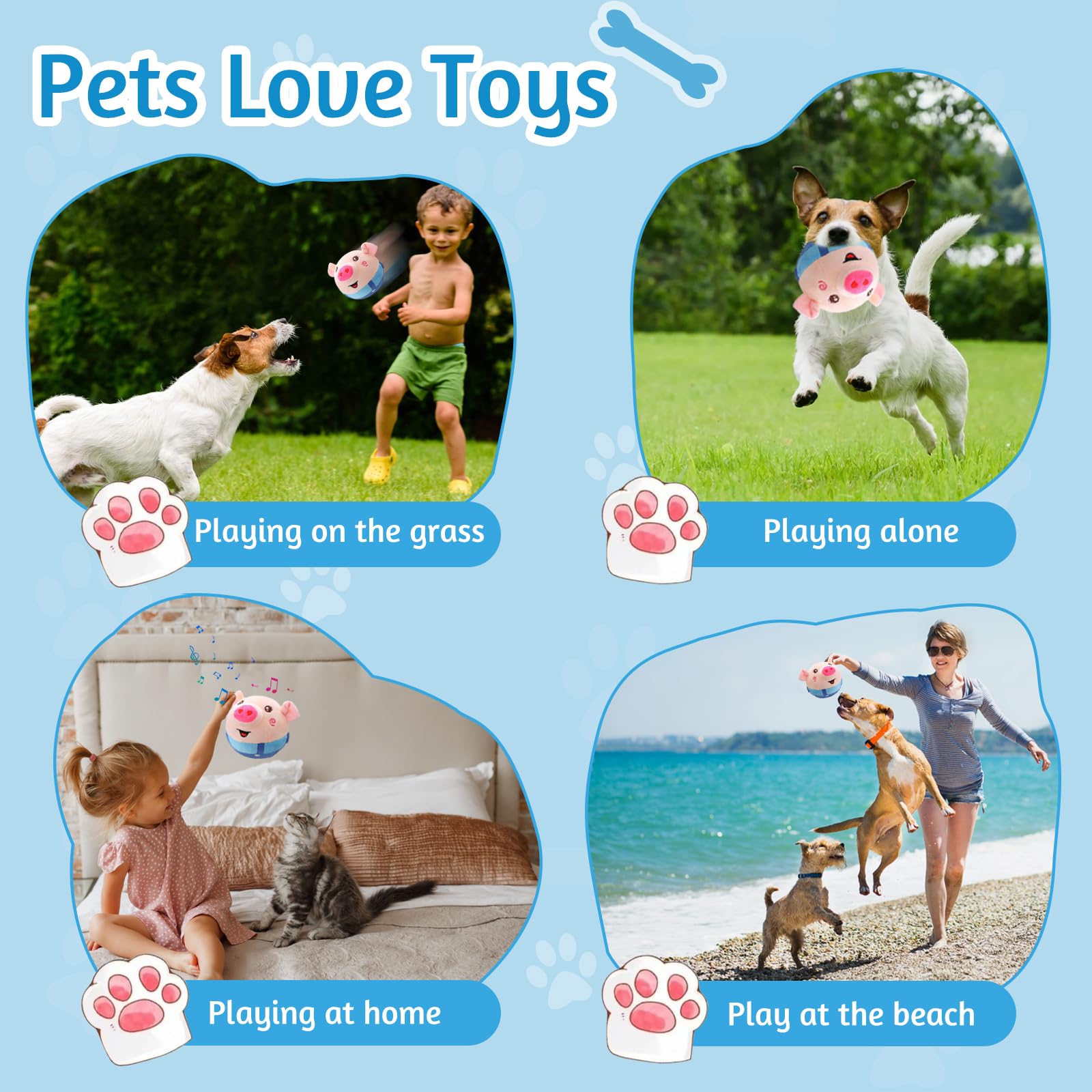 Interactive Electronic Moving & Talking Dog Toy - Shake, Bounce & Dance Plush for Dogs & Cats | Washable Pet Toy for Boredom Relief, Active Play & Training | Perfect for Indoor Fun, Gifts & Playtime Stimulation