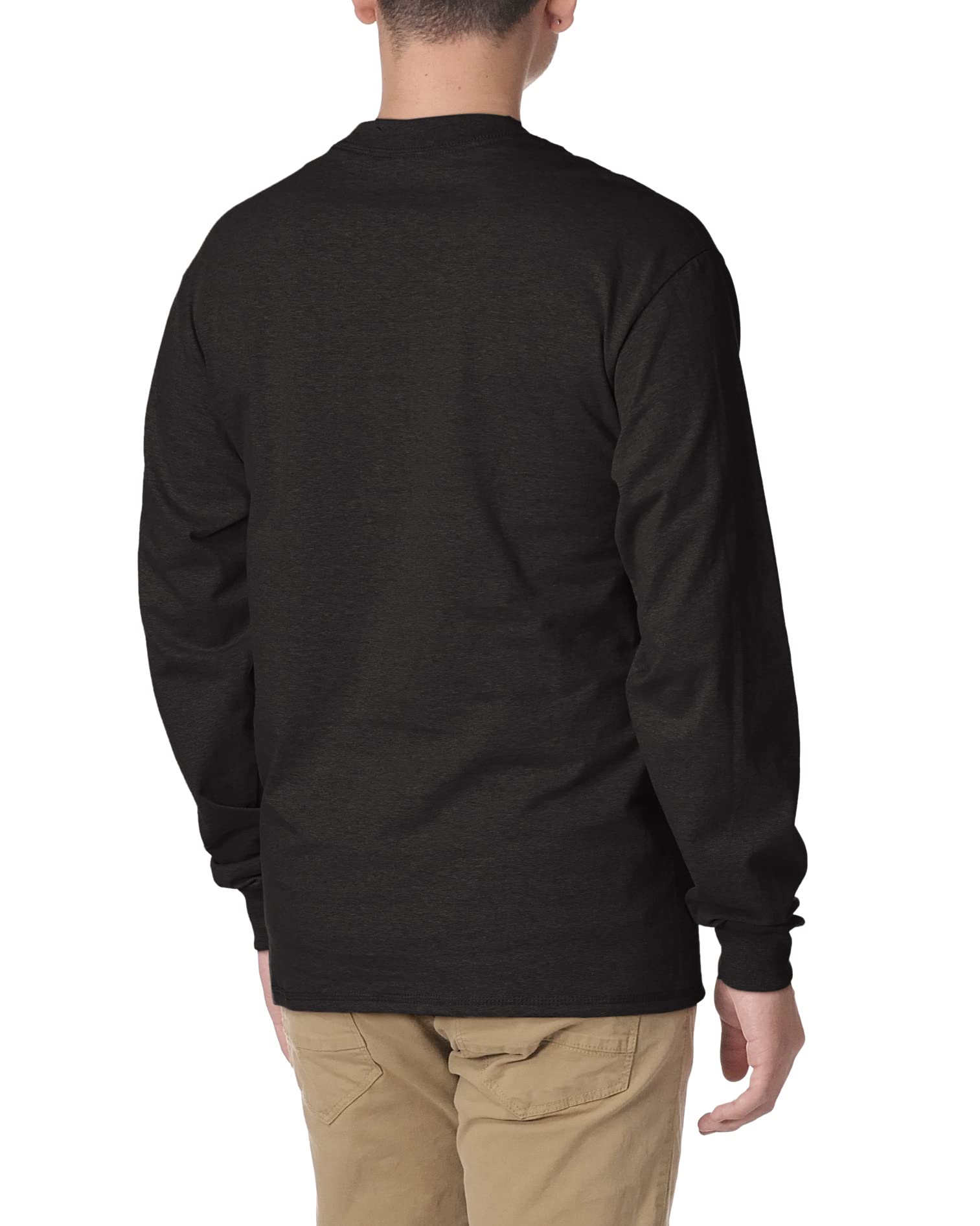 Hanes Men's Beefy-T Cotton Long Sleeve Henley Shirt - Soft & Comfortable Casual Wear for Everyday, Work & Outdoor Activities