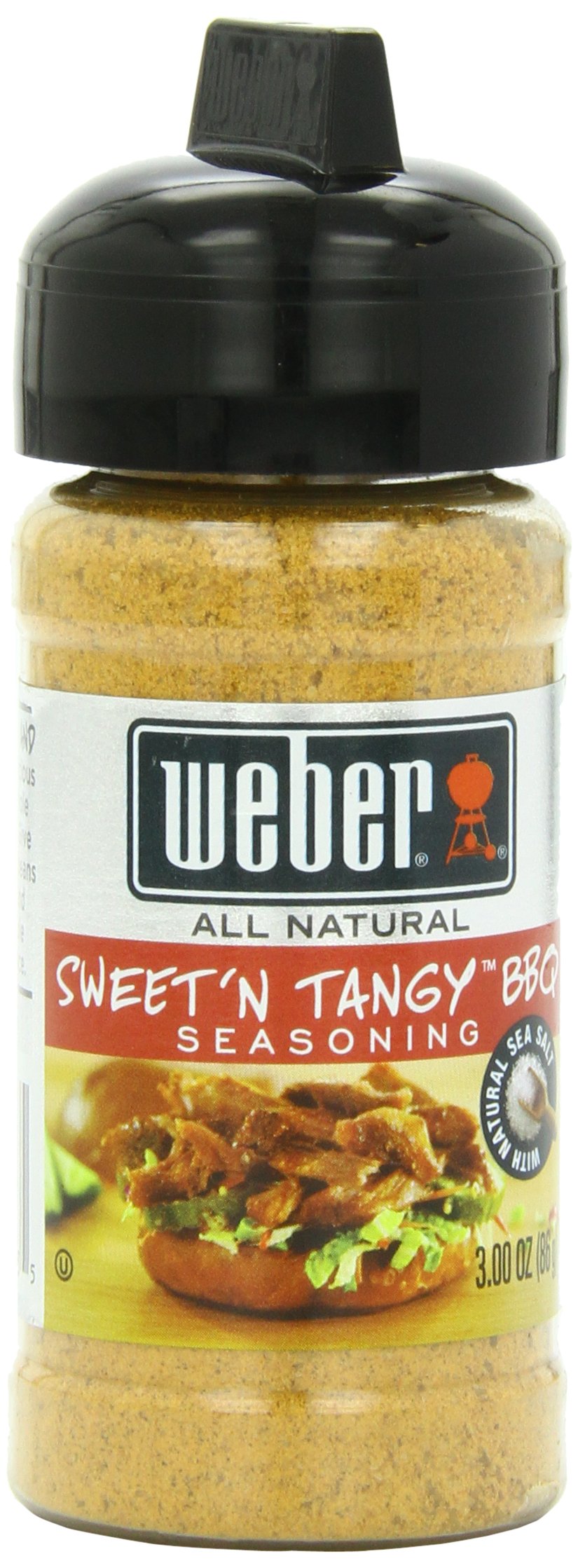 Weber Sweet'N Tangy BBQ Grill Seasoning - 3-Ounce (Pack of 6) | Premium BBQ Rub for Steak, Ribs & Chicken | Perfect for Grilling, Smoking & Outdoor Cooking