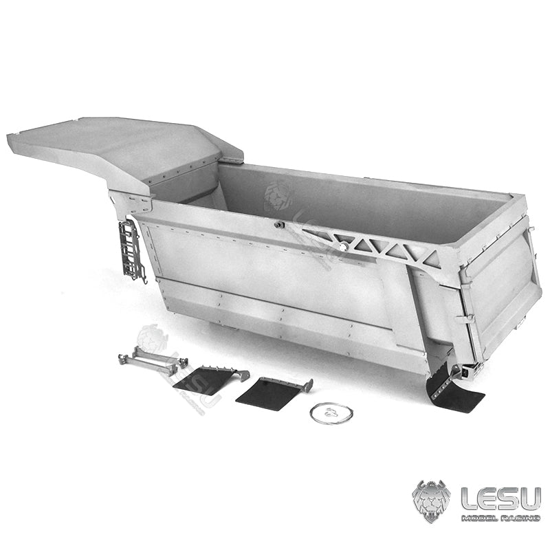 1/14 Scale LESU Metal Unpainted Bucket for RC Hydraulic Dumper Truck - DIY Accessory Part Compatible with TAMIYA Models | Perfect for Construction Site Simulation & RC Truck Enthusiasts