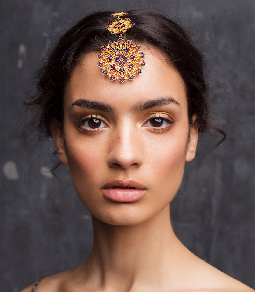 Bunched for Life Maang Tikka - Traditional Indian Hair Jewelry for Weddings & Festivals | Elegant Bridal Accessory for Special Occasions