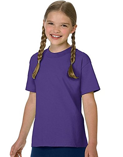 Hanes Youth Tagless ComfortSoft T-Shirt - Purple, XS - Soft & Breathable Cotton for Kids' Everyday Wear, School & Play