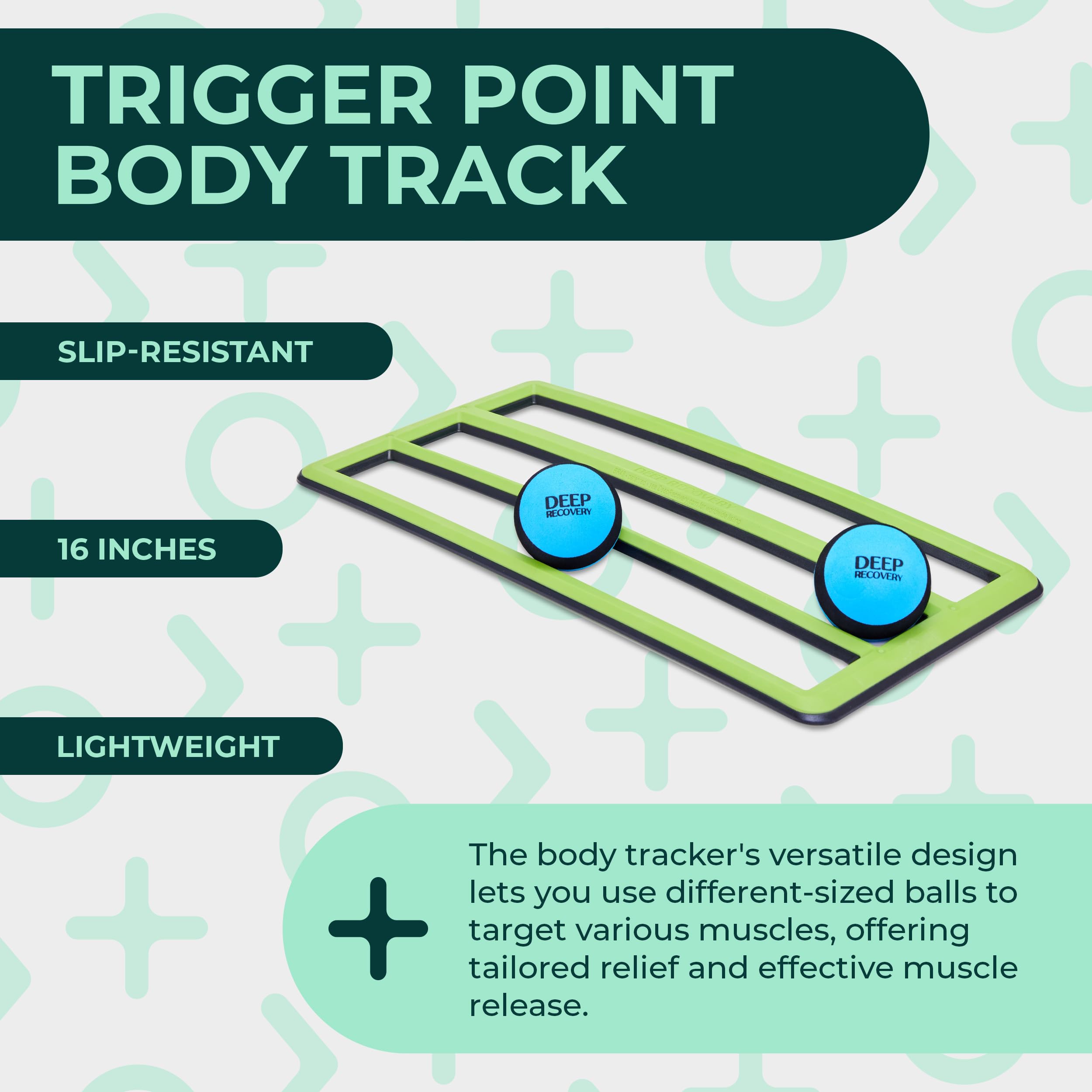 Body Track - Deep Tissue Back Massager & Psoas Muscle Release Tool for Full Body Pain Relief - Grooved Tracks for Lacrosse Massage Balls (Balls Not Included) - Perfect for Home, Office & Post-Workout Recovery
