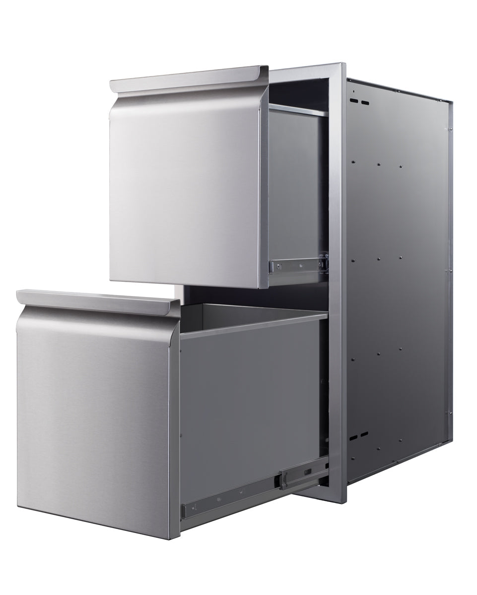 Memphis Grills VGC15DB2 15-Inch Two-Drawer Stackable Smoker Grill - Perfect for Backyard BBQs, Tailgating & Outdoor Cooking