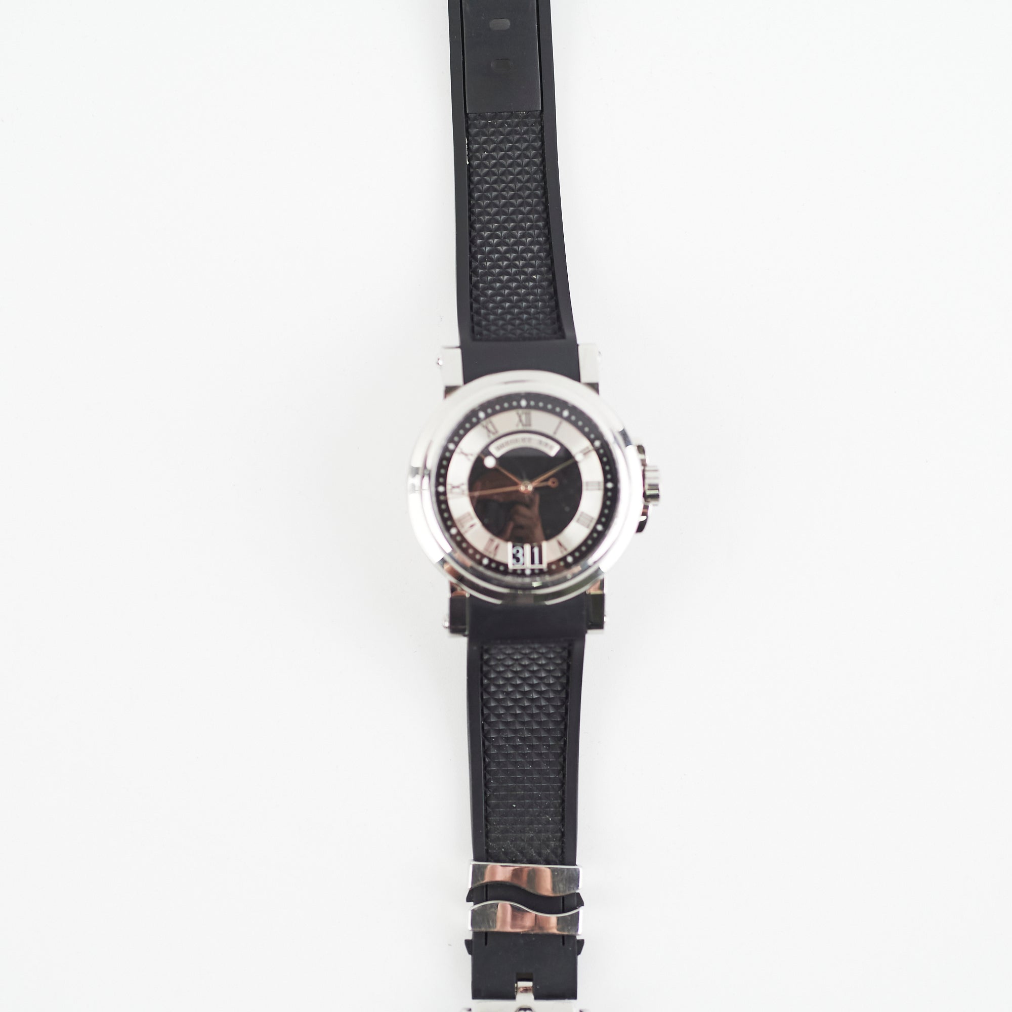 Breguet Marine 5817 Stainless Steel Black Dial Men's Luxury Watch for Diving, Business & Formal Occasions