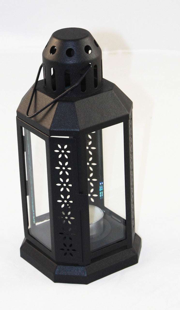 10 Pack Black Metal Miners Lanterns - Vintage Candle Holders for Summer Weddings, Home Parties, Balcony & Deck Decor (21cm Tealight Candle Size) | Perfect for Outdoor Gatherings, Rustic Weddings & Cozy Home Ambiance