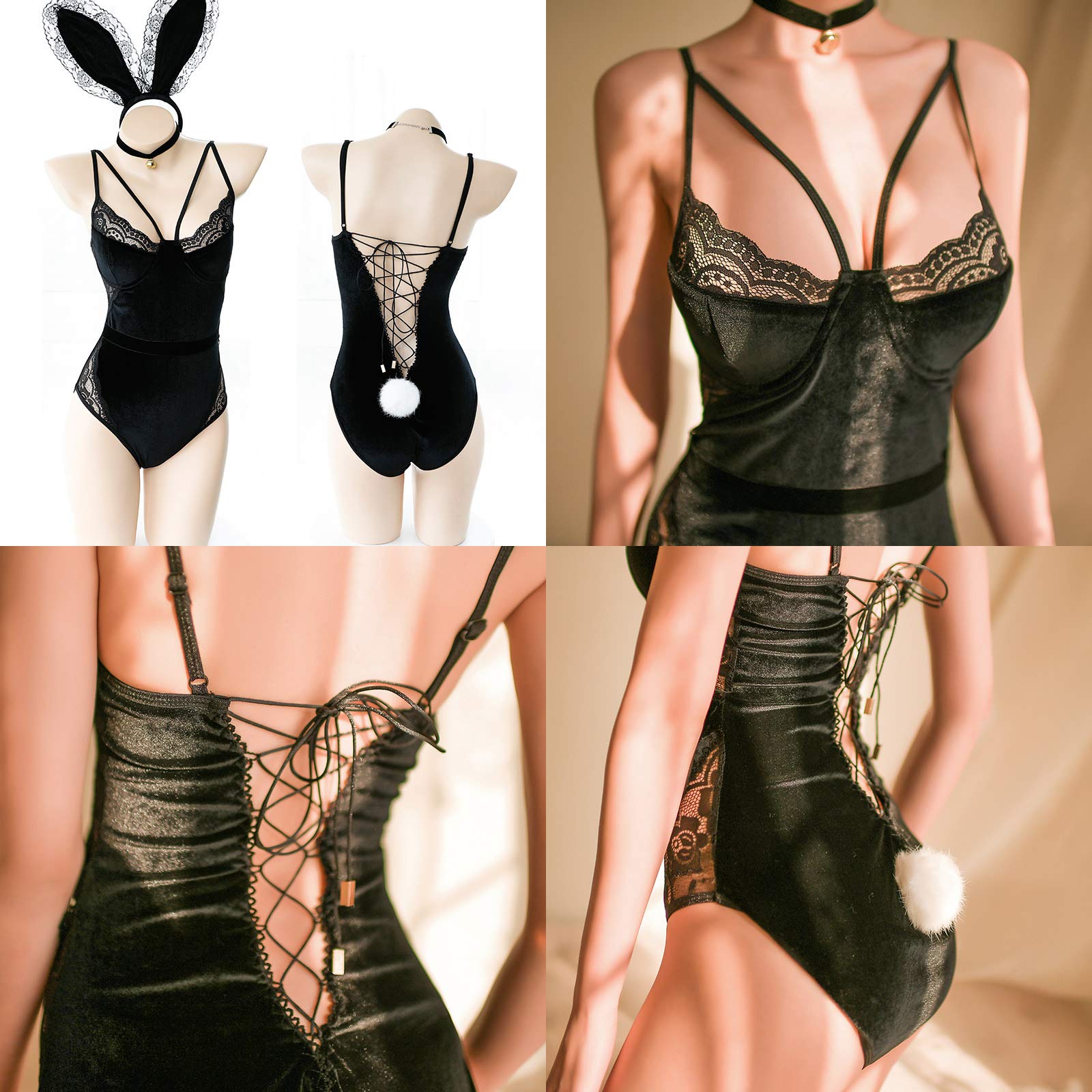 Sexy Bunny Costume for Women - Cute Cosplay Outfit with Erotic Lingerie Set, JK School Uniform Style for Halloween Party & Role Play (7031#) - Perfect for Cosplay Events, Bachelorette Parties & Romantic Nights