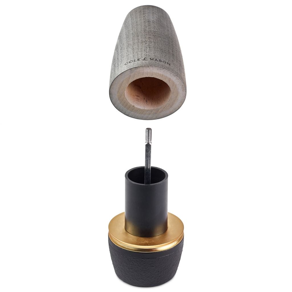Cole & Mason Bridgwater Salt Mill - Premium Cast Iron Grinder for Gourmet Cooking & Kitchen Use - Perfect for Seasoning, Baking & Tabletop Display