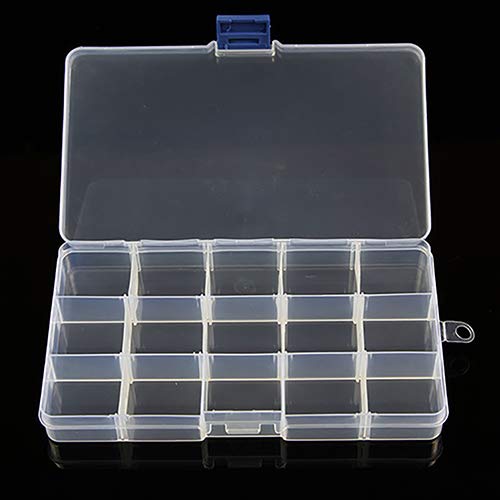 FublousRR5 Detachable Storage Box - 15 Compartments Plastic Organizer for Jewelry, Beads & Crafts | Portable DIY Accessory Case for Home, Office & Travel