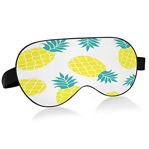 Tropical Pineapple Sleep Mask for Women & Men - Soft & Breathable Summer Eye Mask for Better Sleep - Perfect for Travel, Naps & Nighttime Use