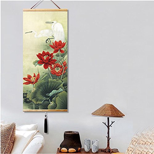 EAPEY Japanese Hanging Scrolls - Traditional Asian Wall Art Decor for Living Room, Bedroom & Office - Hand Painted Japanese Scrolls & Chinese Wall Hangings for Home Decoration