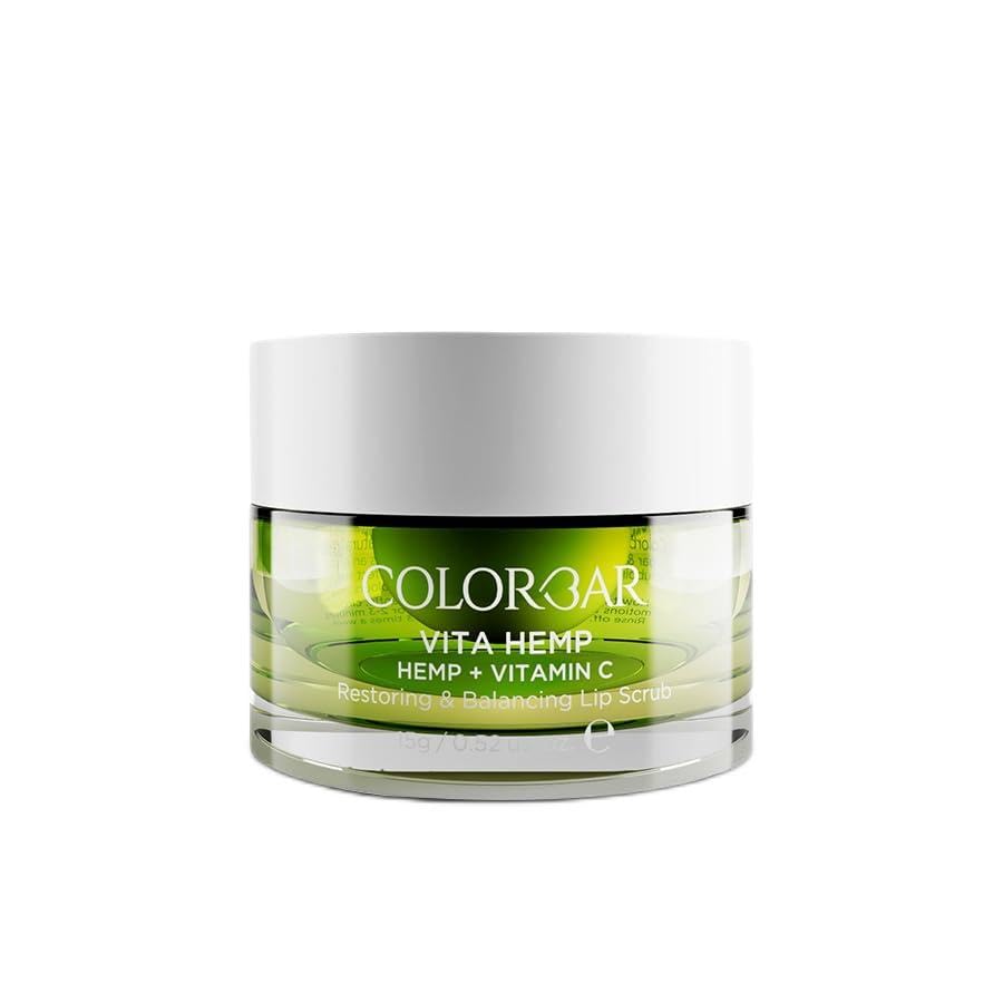 Colorbar Vita Hemp Restoring & Balancing Lip Scrub - Exfoliating & Moisturizing Lip Treatment with Natural Hemp Seed Oil - Perfect for Dry, Chapped Lips - Ideal for Daily Lip Care Routine & Pre-Lipstick Prep