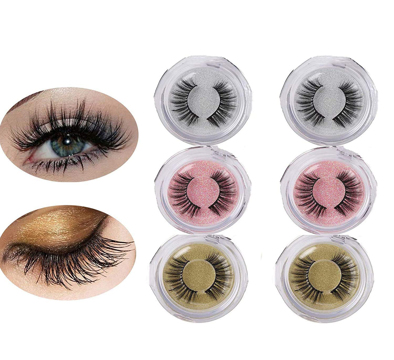 10 Pcs Clear Round Empty Plastic Eyelash Storage Box with Trays & Glitter Cards - 3D Mink False Eyelash Packaging Case, Cosmetic Organizer for Women & Girls - Perfect for Salon, Travel, and Makeup Storage