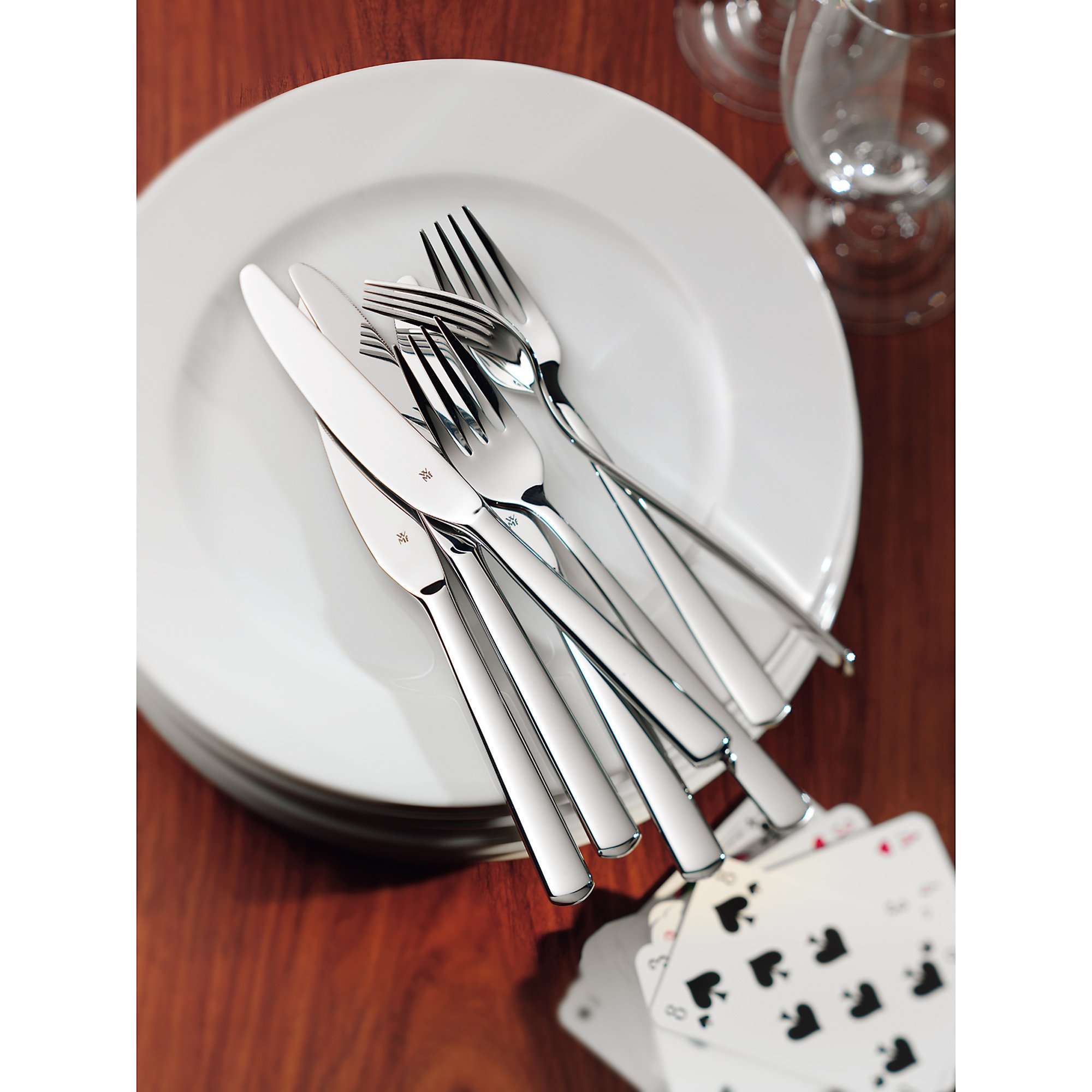 WMF Dallas 30-Piece Stainless Steel Cutlery Set - Knife Fork Spoon Set for Everyday Dining, Dinner Parties & Kitchen Essentials