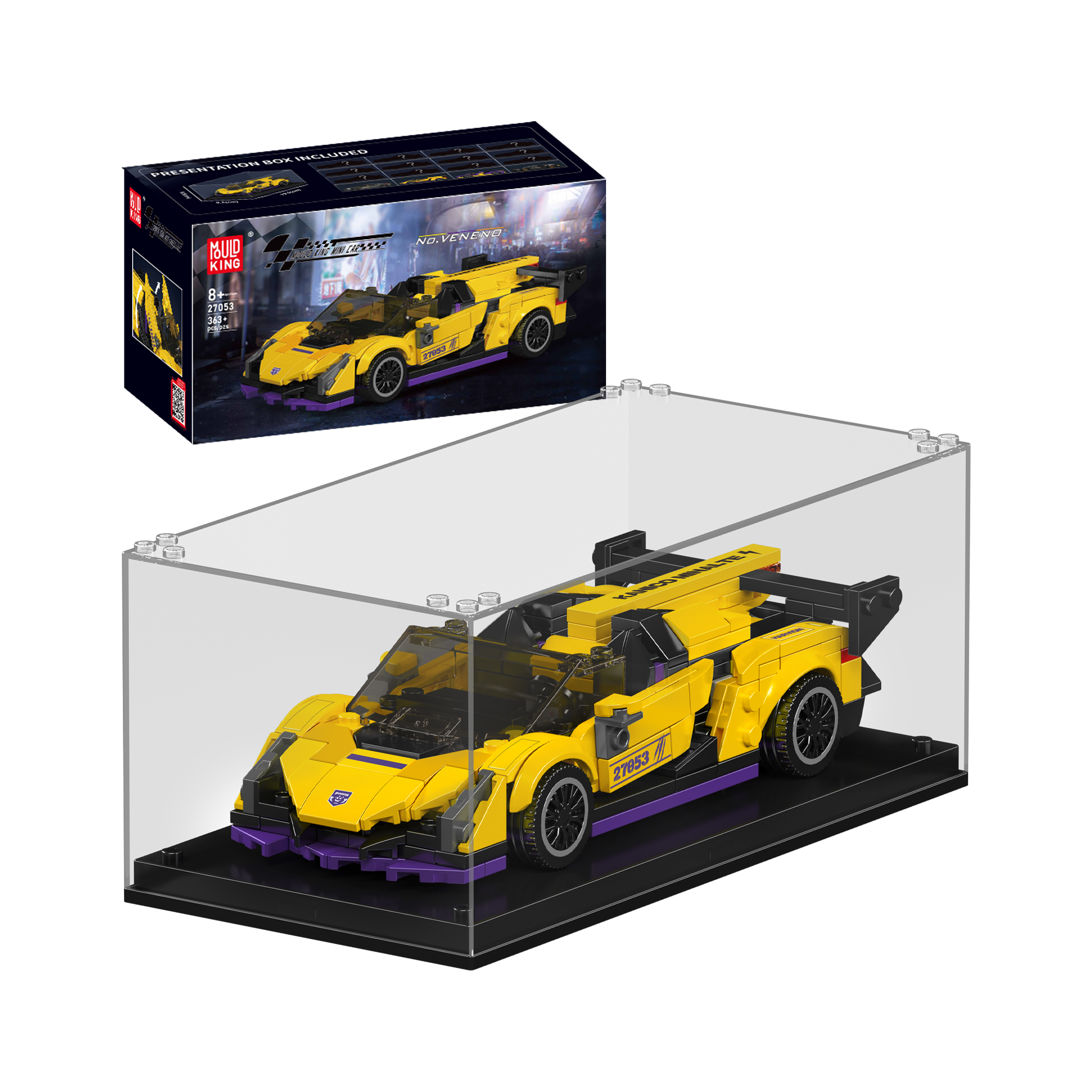 Mould King 27053 Lamborghini Veneno Hypercar Building Blocks Set - 365 PCS Model Car Kit for Adults & Kids | Perfect for Collectors, DIY Projects & Home Decoration
