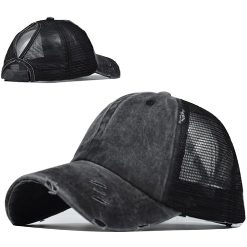 Broken Mesh Pontail Black