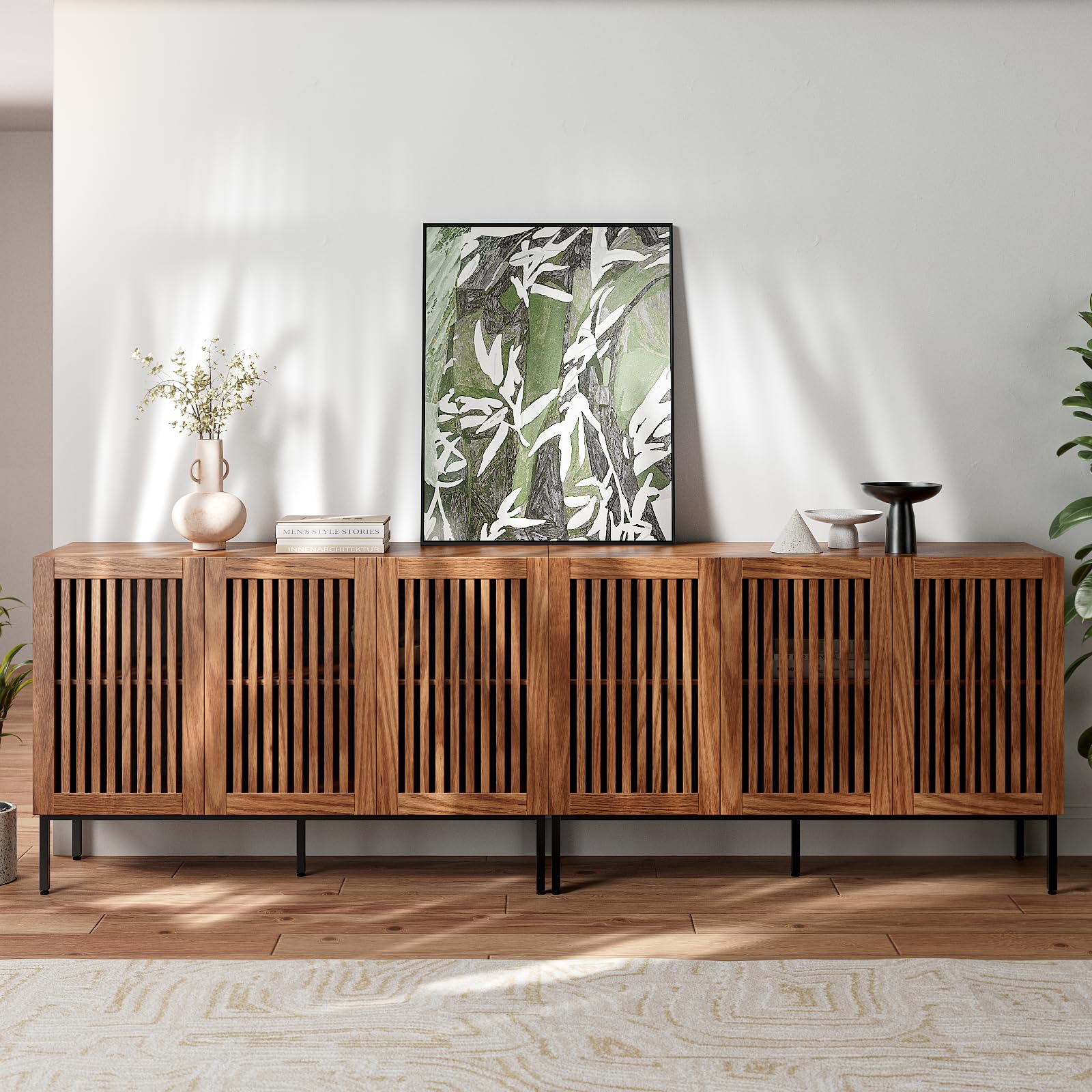 2 or 3 Door Accent Storage Cabinet with Adjustable Shelves - Freestanding Modern Buffet Sideboard for Living Room, Dining Room, Kitchen & Hallway - Perfect for Home Organization & Stylish Storage Solutions