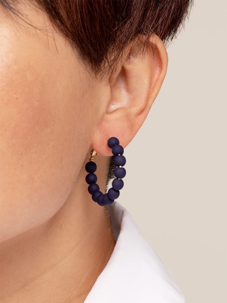 Bohemian Beaded Hoop Earrings for Women - Stylish Round Circle Dangle Fashion Jewelry - Perfect for Parties, Weddings & Everyday Wear