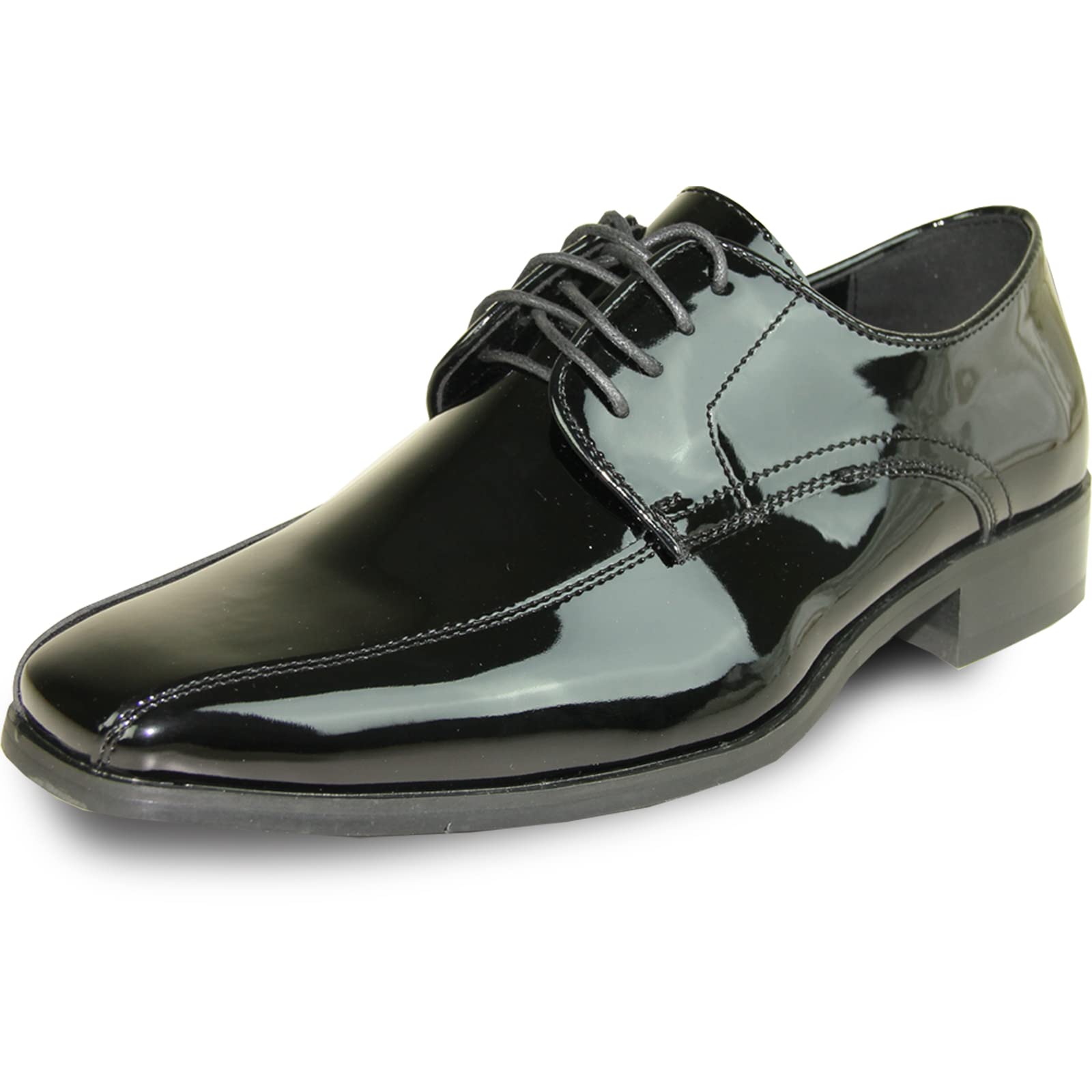 VANGELO Men's Formal Tuxedo Dress Shoes for Wedding, Prom & Uniform - Size 16-20 (Extra Large) | Classic Oxford Style for Business, Gala & Special Occasions