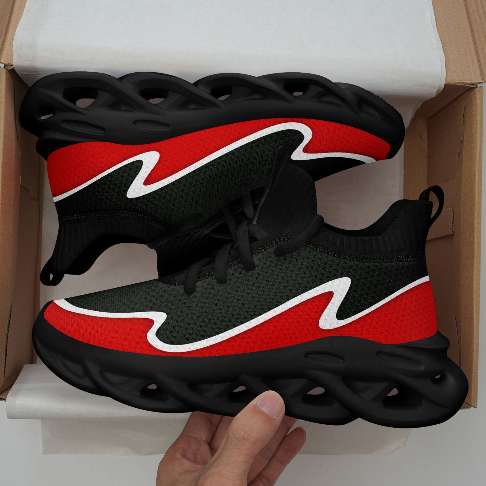 Custom Forest Red Maxsoul Shoes - Personalized Sneakers for Men & Women | Breathable Comfortable Running Shoes | Perfect for Gym, Jogging, and Casual Wear (Model: FN030A E020011 Size 11)
