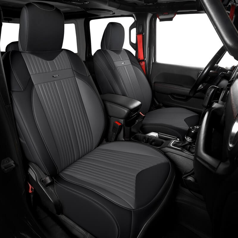 Premium Custom Jeep Wrangler Seat Covers - Waterproof & Durable Neoprene Fabric - Perfect for Off-Roading, Camping & Daily Driving Protection
