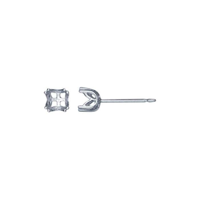 Sterling Silver 4mm & 8mm Round Faceted Post Earrings - DIY Jewelry Making Supplies for Stud Earring Settings - Perfect for Handmade Earrings, Gifts, and Everyday Wear