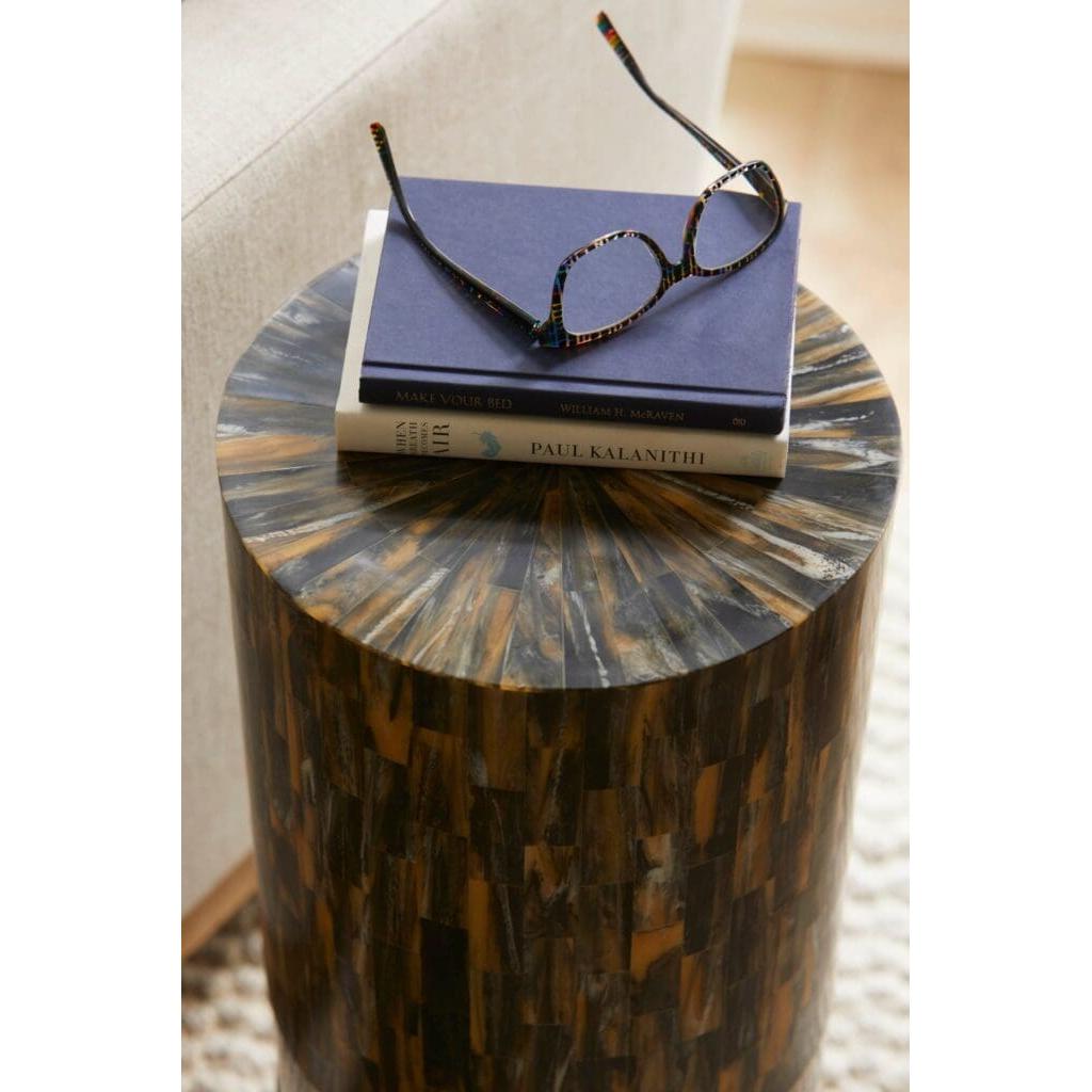 Cyan Design 11644 Cairo Side Table - Faux Horn Accent Table for Living Room, Bedroom, or Office Decor