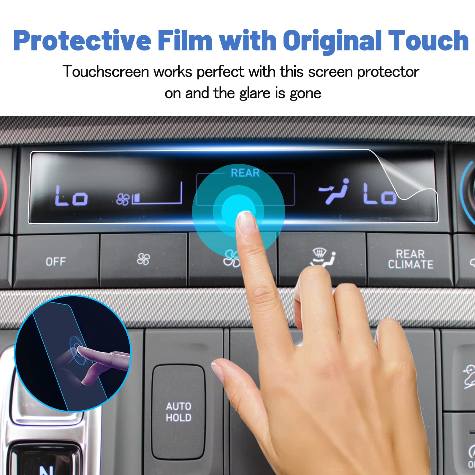2024-2025 Hyundai Palisade Screen Protector for AC Panel - 2 Pack | Compatible with SEL/XRT/Limited Trims | HD Clear Touchscreen Protection | Perfect for Road Trips & Daily Commuting