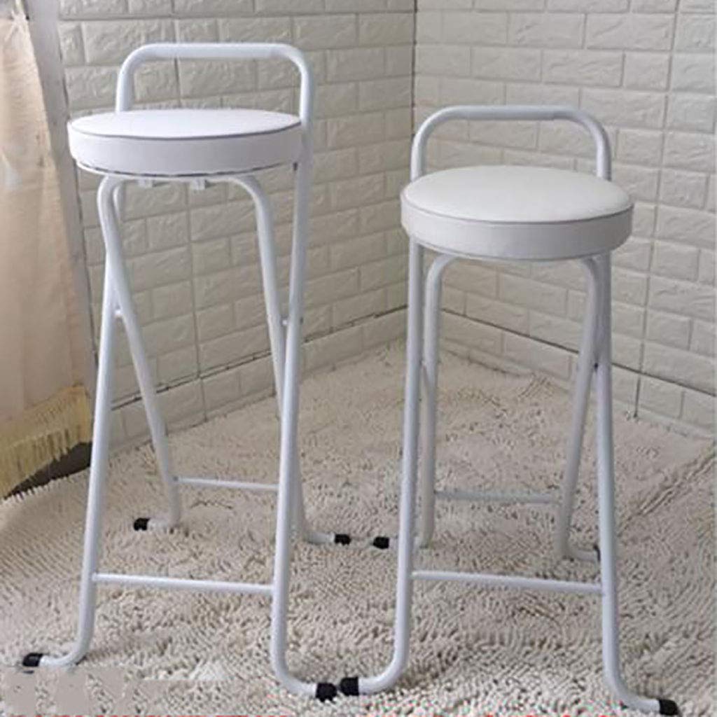 Portable Folding Bar Stool - Adjustable Height 65/75cm, Thick Padded Seat, Durable Metal Frame for Kitchen, Dining Room & Home Bar (3 Color Options) - Perfect for Small Spaces, Entertaining & Compact Living