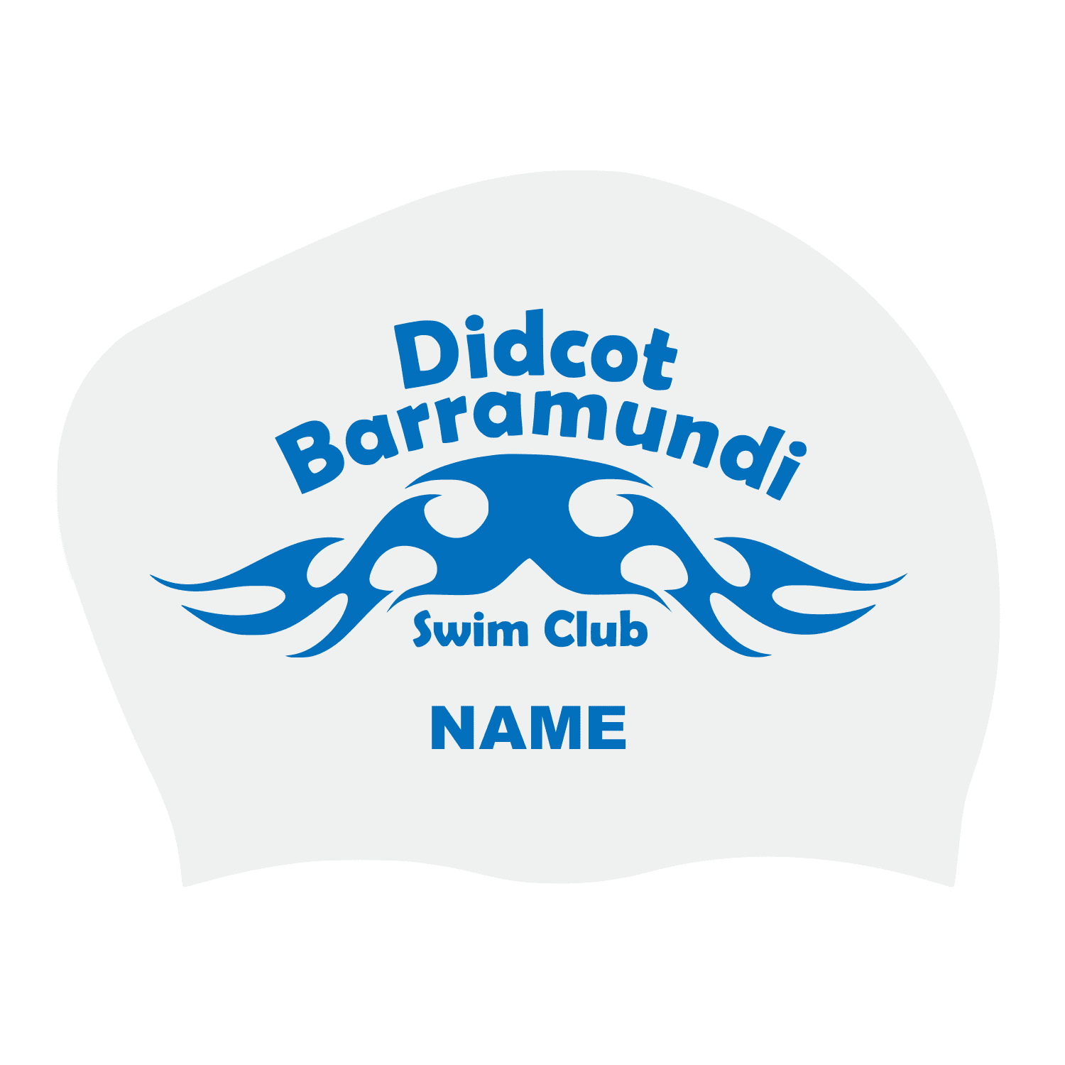 Premium Silicone Suede Swimming Cap for Long Hair - Didcot Barramundi Swim Club - Comfortable Waterproof Swim Hat for Women & Men - Ideal for Competitive Swimming, Training & Water Aerobics