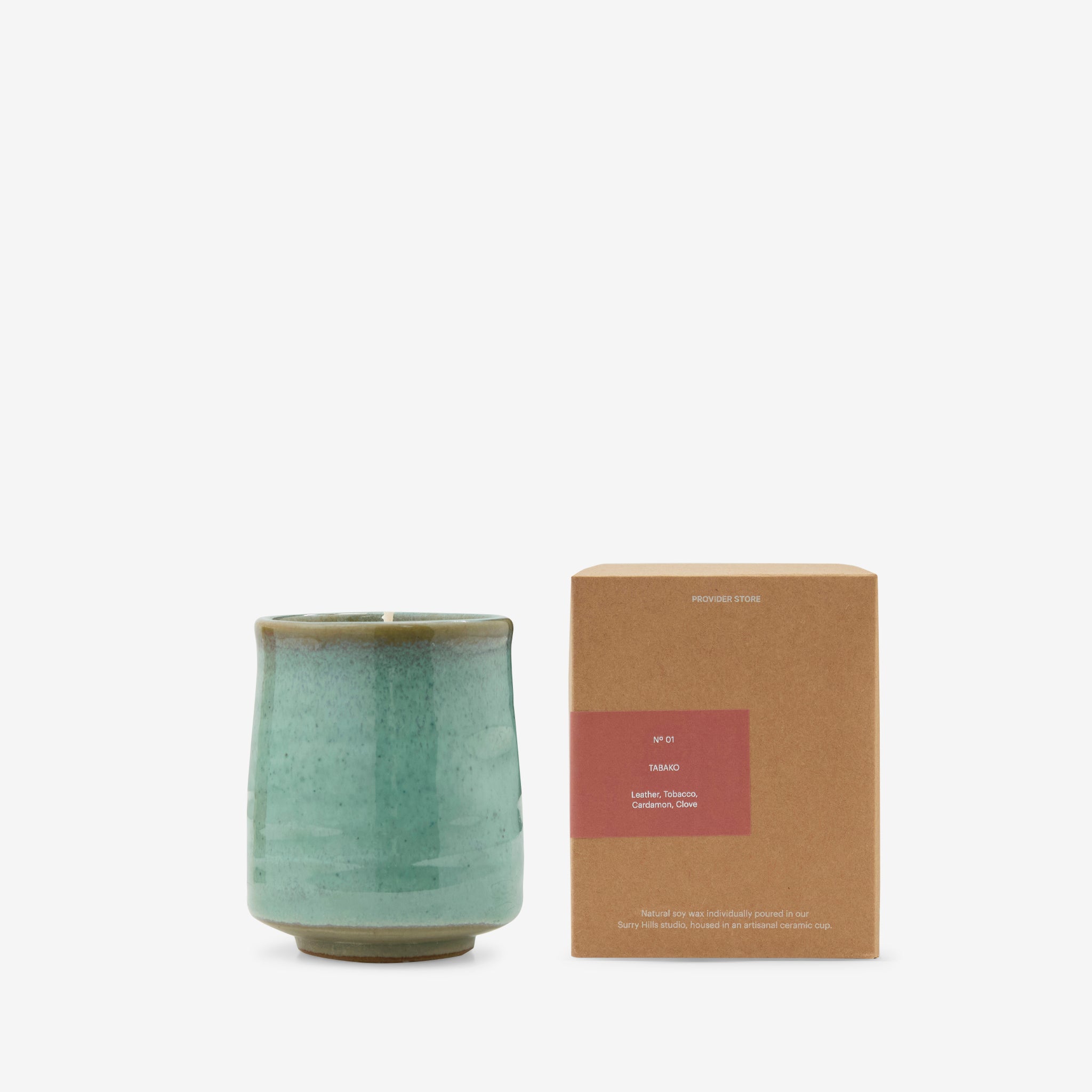 Premium Kadoma Scented Candle - Refreshing Mint Green (Tobacco Scent) for Home Relaxation, Spa & Aromatherapy