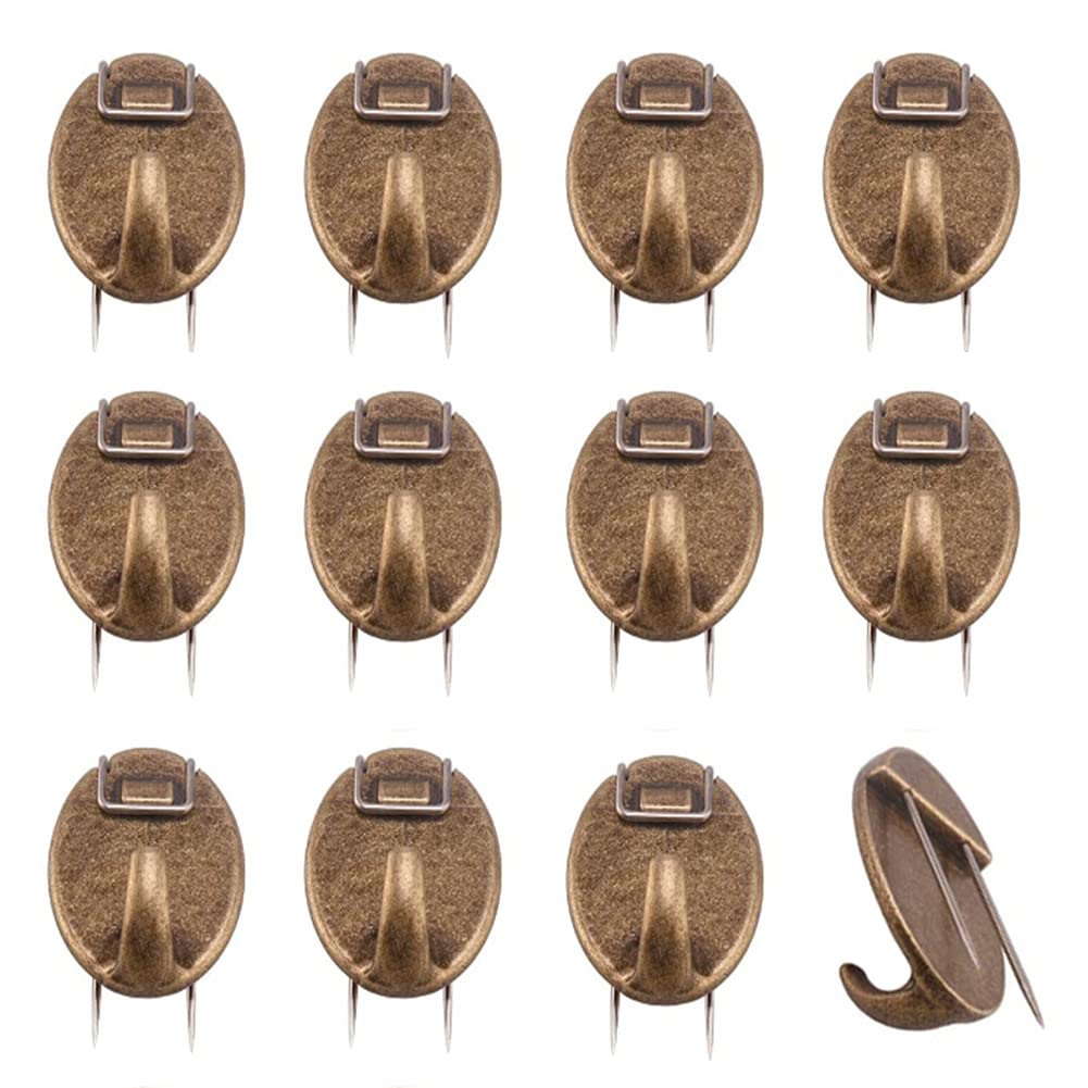 12 PCS Bronze Cubicle Hooks for Office Fabric Panels - Heavy Duty Wall Hooks for Home, Kitchen, Meeting Room & Office Organization - Perfect for Hanging Coats, Bags & Decor