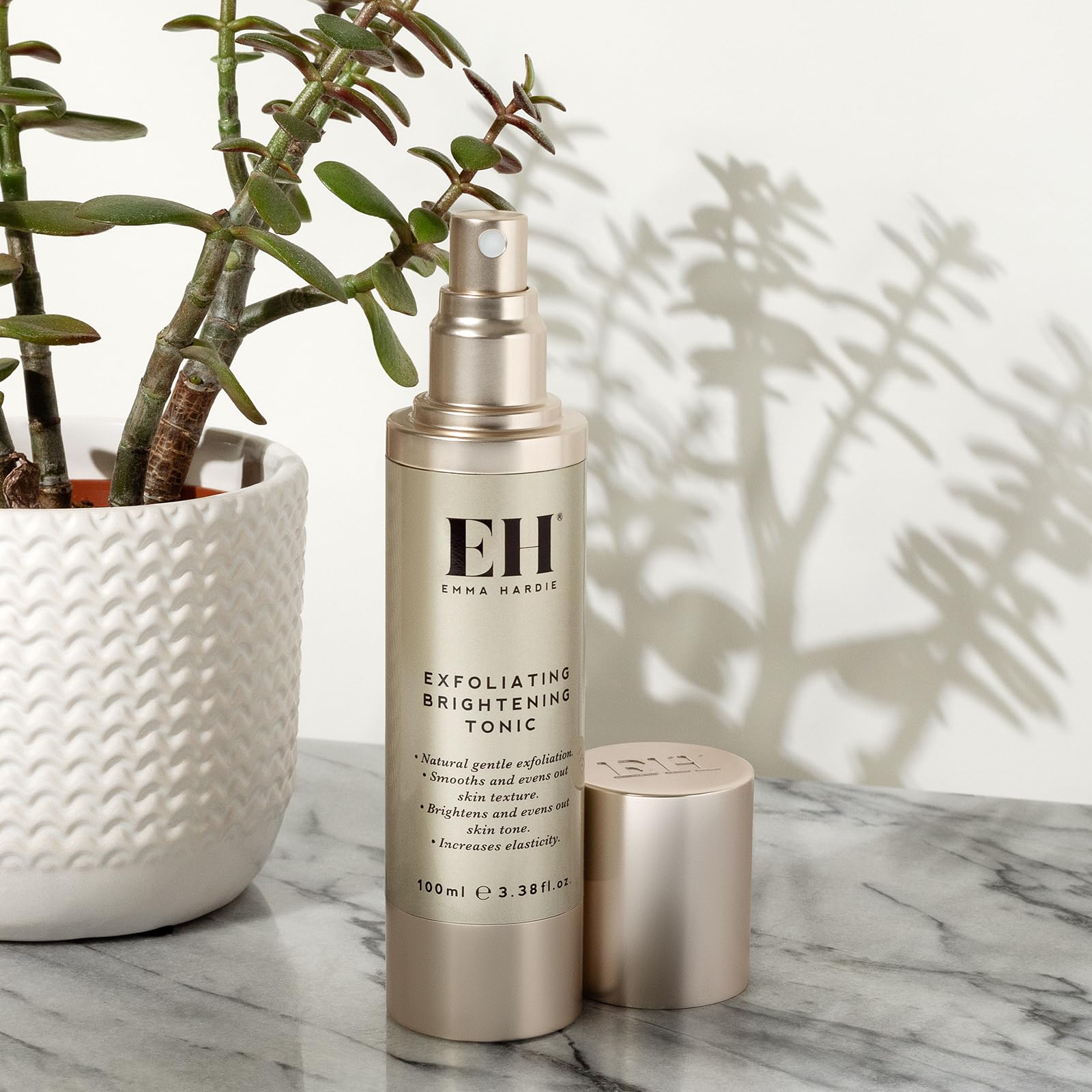 Emma Hardie 100ml Exfoliating Brightening Tonic with AHA & BHA - Anti-Aging Face Toner for Sensitive Skin, Reduces Wrinkles & Boosts Elasticity, Vegan & Cruelty Free - Perfect for Daily Skincare Routine & Post-Cleansing Treatment