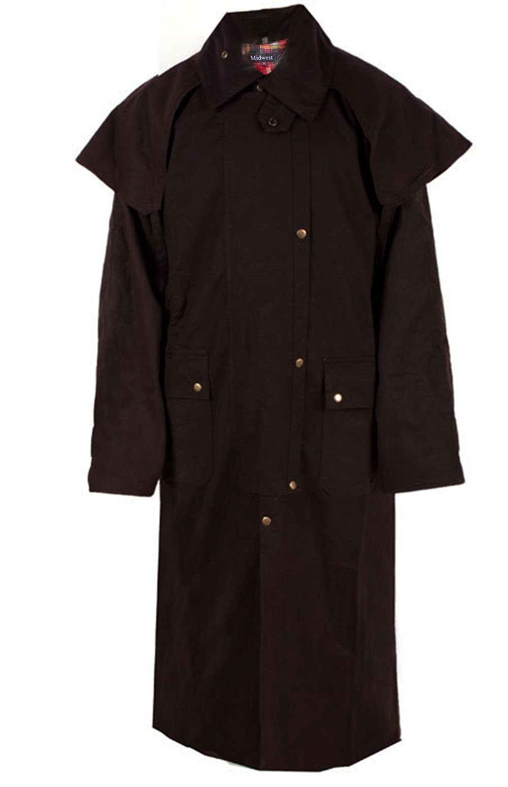 Men's Waterproof Oilskin Duster Coat - Australian Drover Style Outdoor Jacket for Rain & Wind Protection | Perfect for Hiking, Camping, and Ranch Work