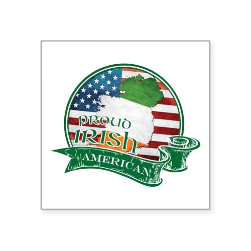 White - Proud Irish American Sticker