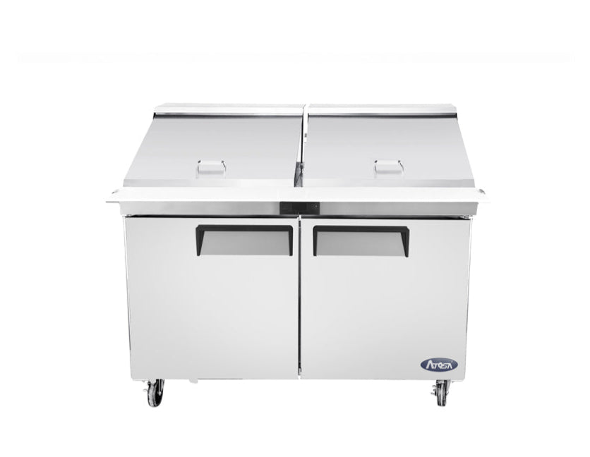 2 Door Commercial Sandwich Prep Table Refrigerator - 72