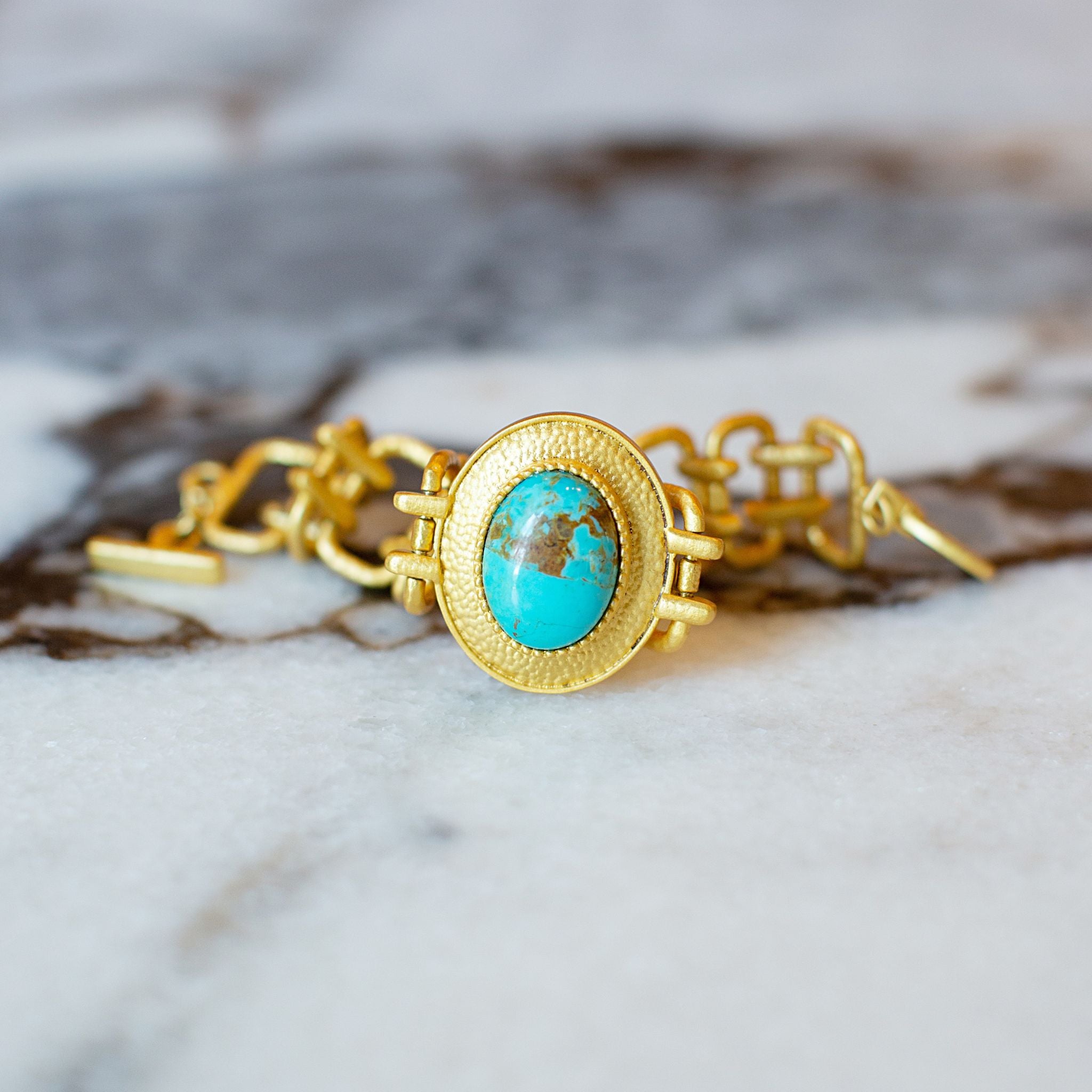 Meet Me in Mykonos Turquoise Chain Bracelet - Stylish Bohemian Jewelry for Women, Perfect for Beach Vacations & Summer Outfits
