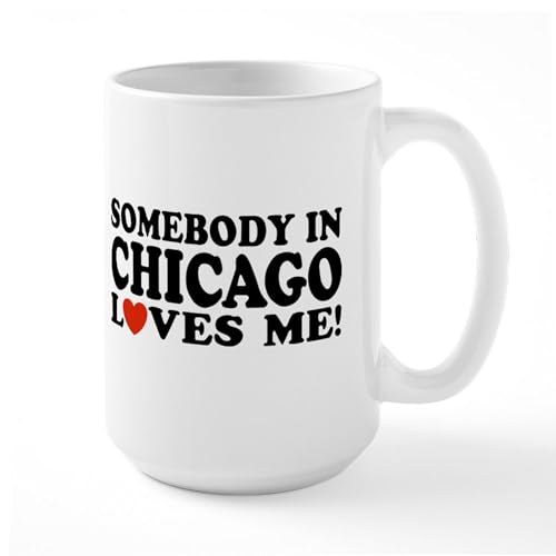 White - Somebody In Chicago Loves Me Large Mug